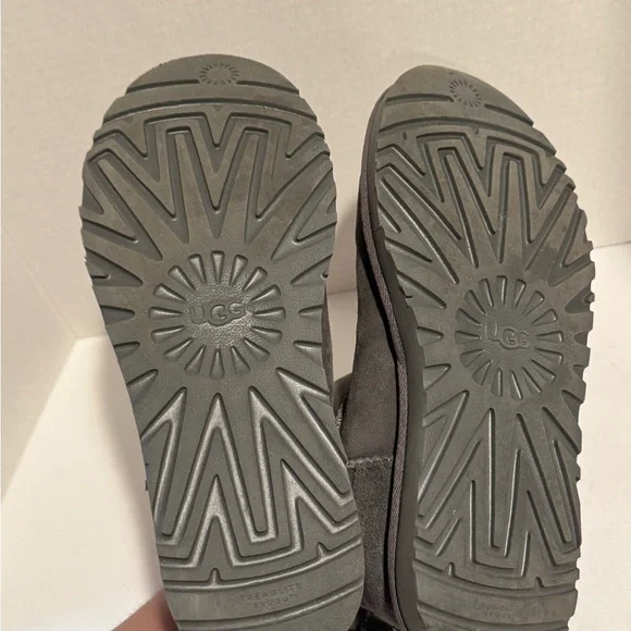 UGG Cozy Gray Suede Ankle Boots - Picture 5 of 6